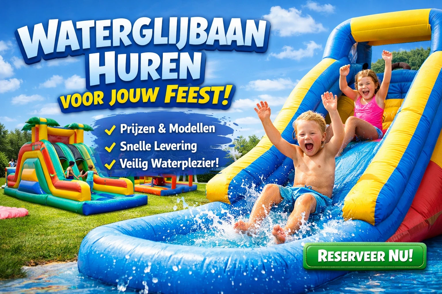 Waterglijbaan huren voor jouw feest